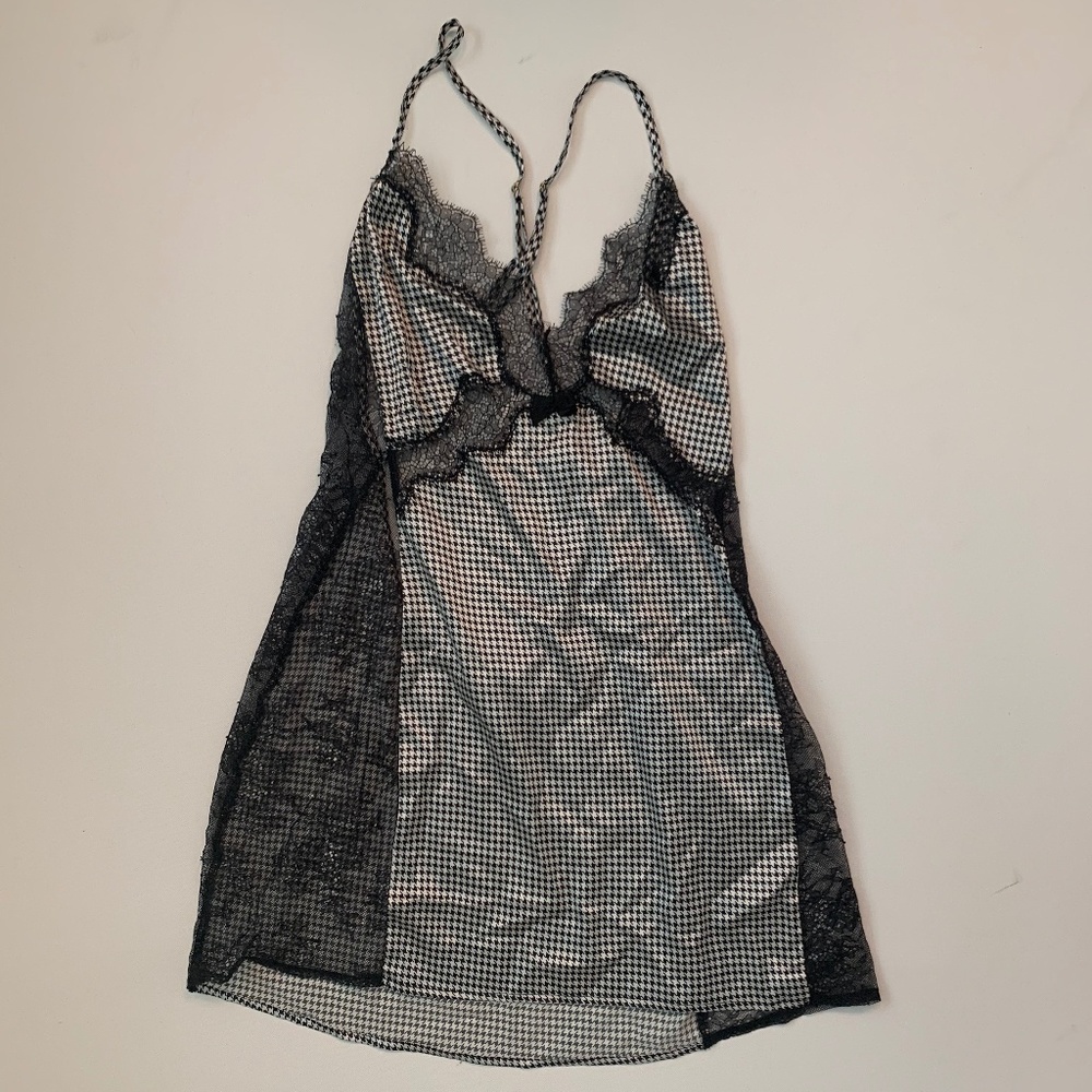 Victoria’s Secret Houndstooth Chemise Slip